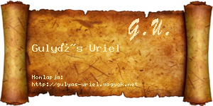 Gulyás Uriel névjegykártya